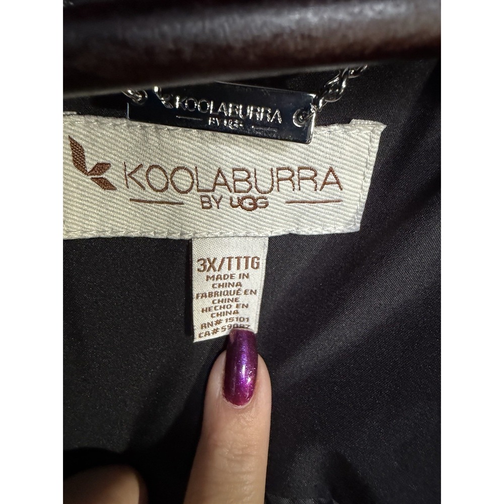 Koolaburra by‎ UGG Mixed Media Sherpa & Quilted Parka Womens 3XL Black Outdoors - Picture 5 of 7
